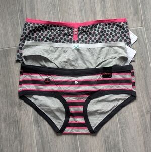 NWT Set of x3 Saint Eve Juniors Bikini & Hipster Mixed Underwear SIZE LARGE